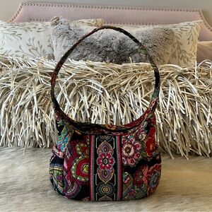 VERA BRADLEY Symphony In Hue 2009 Mini Shoulder Bag Black Pink Green Paisley Y2K
